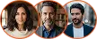 Avatars van tevreden xTradeClaude 9.1 gebruikers